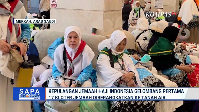 Momen Lepas Kepulangan Jemaah Haji Indonesia Hingga Jemaah Haji Haji Kloter 2 Makassar Tiba di Tanah