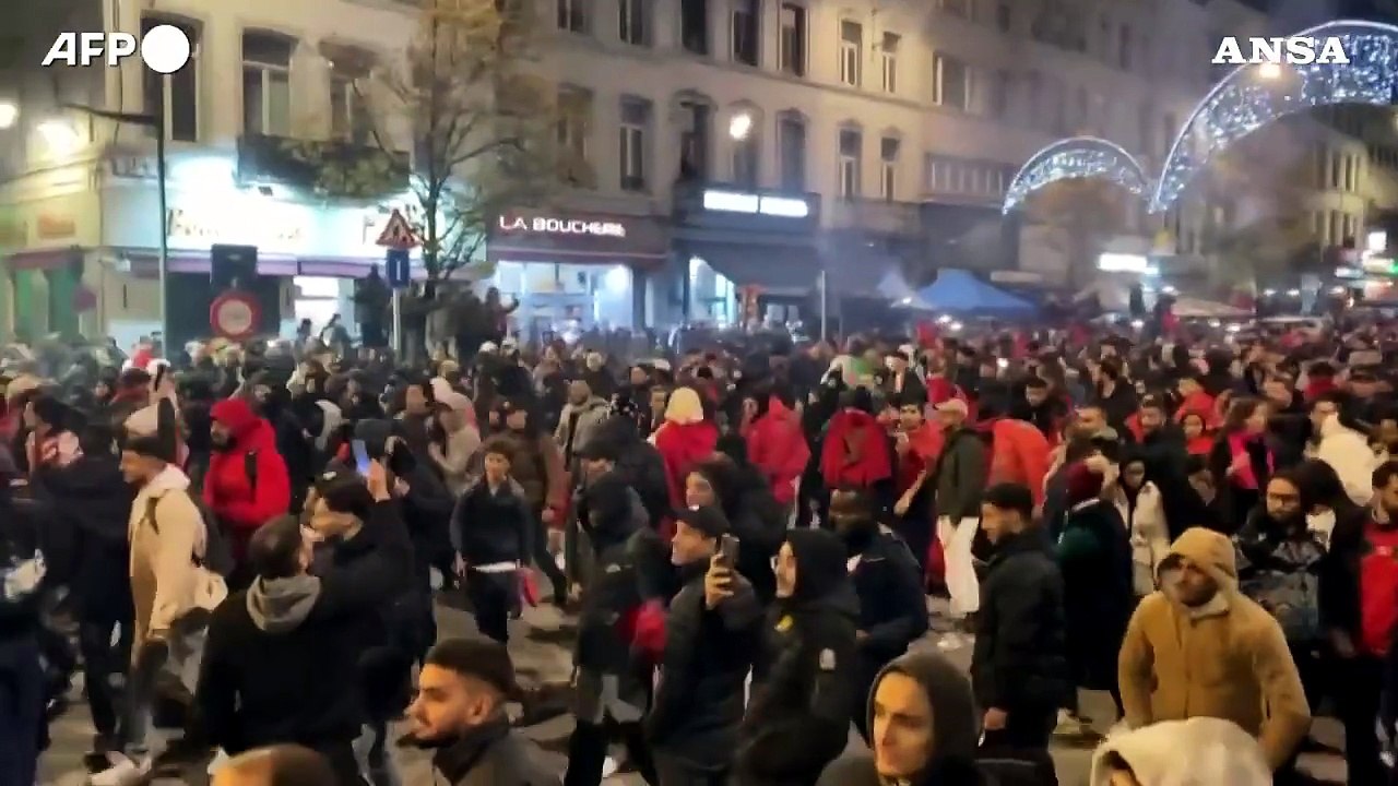 Qatar 2022, disordini a Bruxelles durante la festa per la vittoria del Marocco