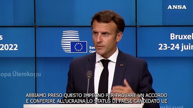 Ue, Macron: Ad Ucraina e Moldavia Status di Paesi candidati
