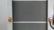 How does a safety edge on a high-speed door work and improve industrial safety compliance?