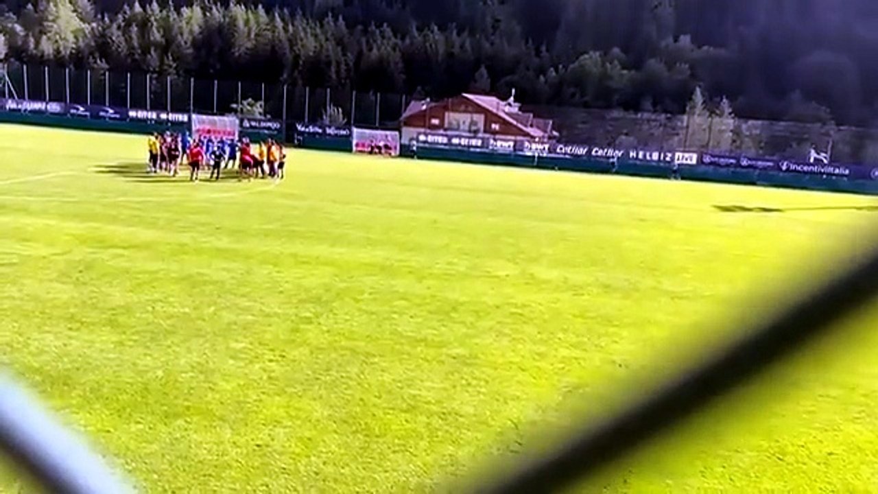 Finisce senza reti la prima amichevole (in famiglia) dei crociati a Peio. Per Bernabè una distorsione al ginocchio - Video