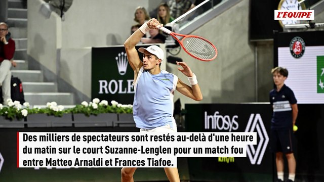 Matteo Arnaldi se qualifie en quarts de finale en dominant Frances Tiafoe au terme d'un match fou - Tennis - Roland-Garros