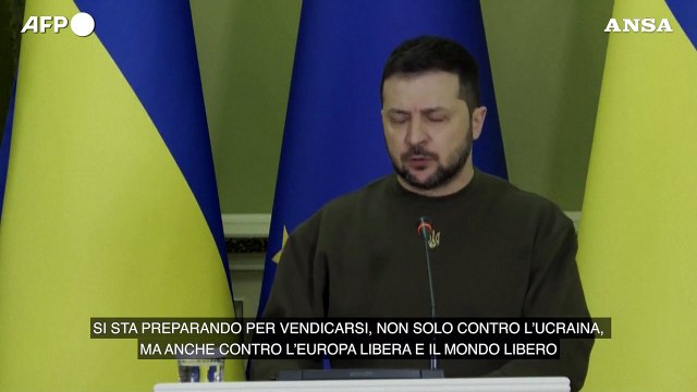 Zelensky: Mosca vuole vendicarsi dell'Ucraina e dell'Europa libera e del mondo libero