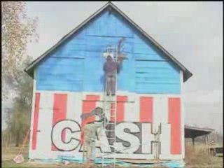 Johnny Cash Barn Painting
