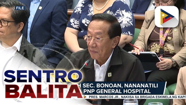 Dating DPWH Sec. Bonoan, bumuti na ang lagay habang nananatili sa PNP General Hospital; PNP Chief PGen. Nartatez Jr., iginiit ang pagsunod ng PNP sa mga legal na kautusan | ulat ni Ryan Lesigues