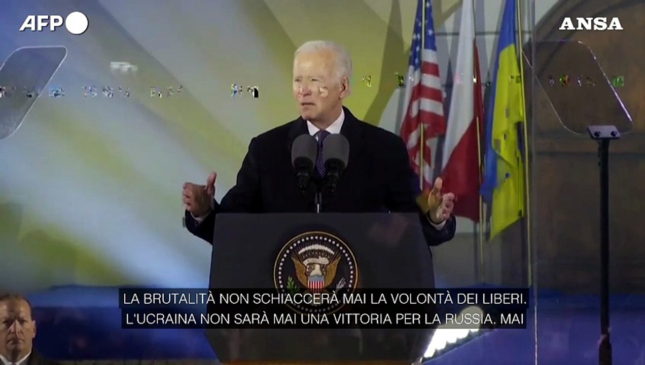 Biden: "L'Ucraina non sara' mai una vittoria per Putin"