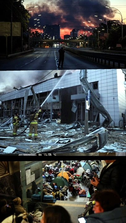 Title:Russian Airstrikes Devastate Ukrainian Cities📝