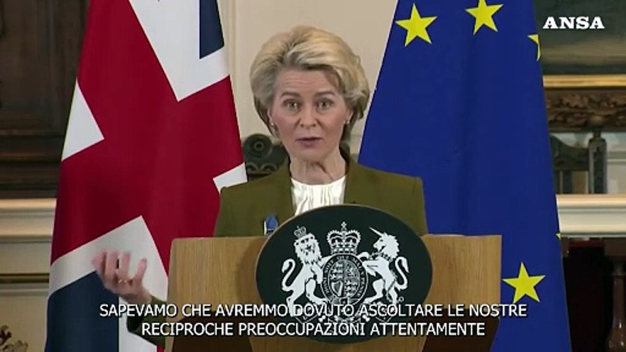 Irlanda Nord, von der Leyen: "Saoevamo che questo accordo non sarebbe stato facile"