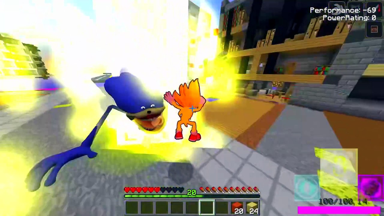 I Survived on a Single Block as Every Sonic Transformation in Minecraft!