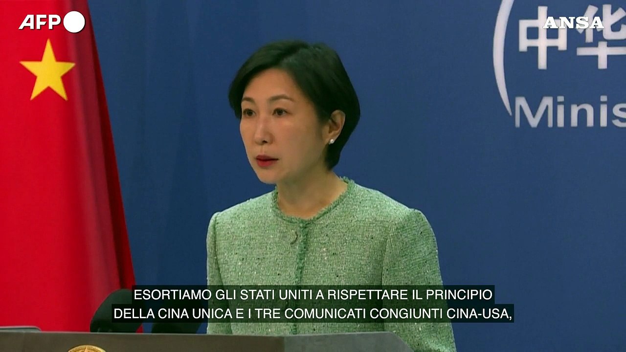 Taiwan, Cina: "Difenderemo fermamente la nostra sovranita'"