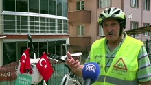 Bilecik'te 86 yaşındaki bisiklet tutkunu farkındalık için pedal çeviriyor