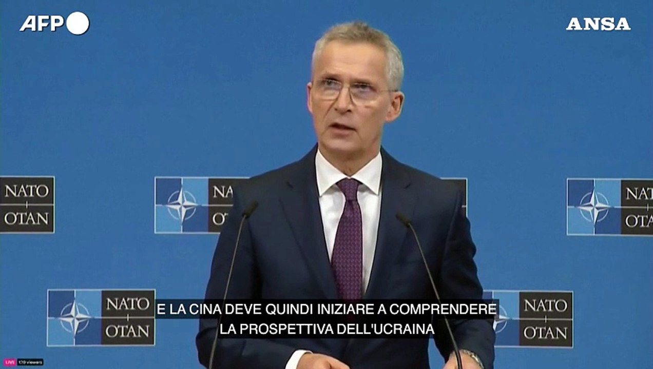 Ucraina, Stoltenberg: "Se Cina fa sul serio sulla pace senta Zelensky"