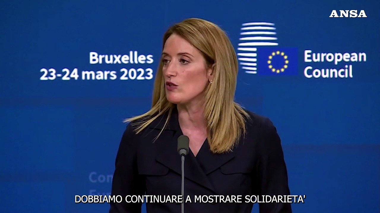 Ucraina, Metsola: "L'Europa stara' sempre dalla parte di una pace giusta"