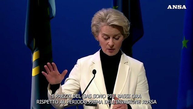 Von der Leyen: Prezzi del gas ora piu' bassi dall'inizio della guerra