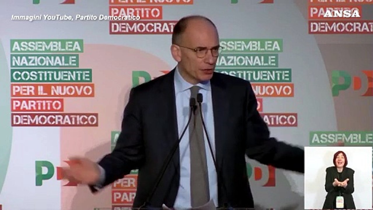 Letta: "Fondamentale approvare il Manifesto, e' la base del nuovo Pd"