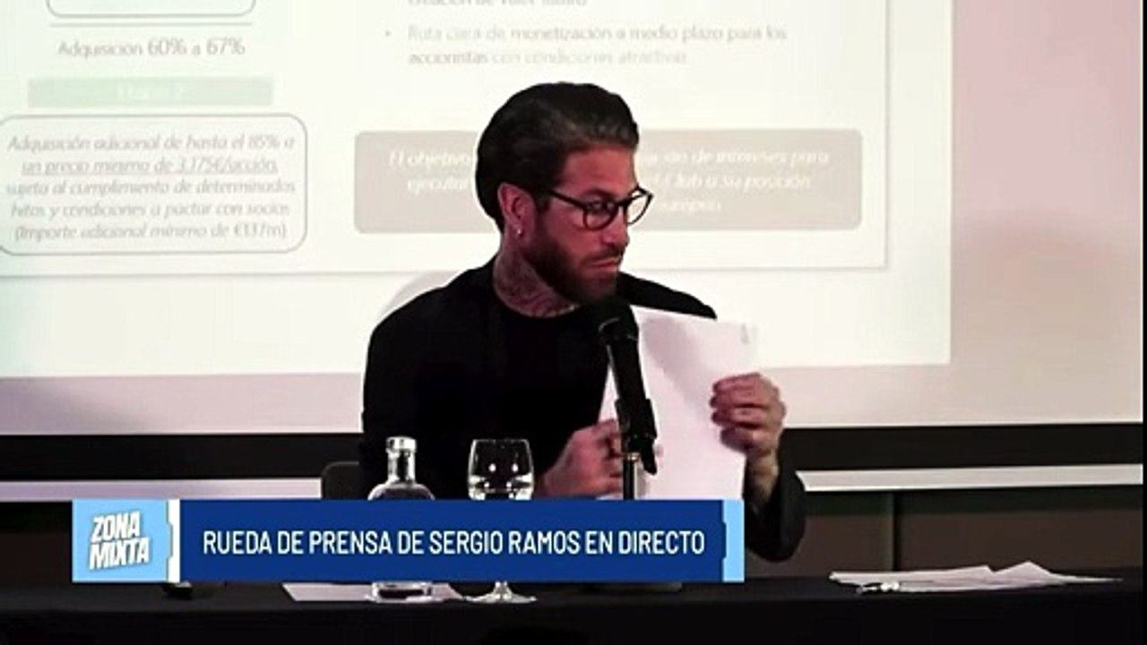 Sergio Ramos en la rueda de prensa sobre la compra del Sevilla FC