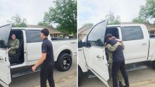 Grad Gets Double Surprise When Military Sister Jumps Out Of His New Truck
