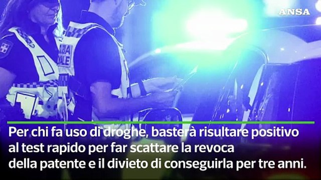 Stretta sulla guida, tolleranza zero su droghe e alcol