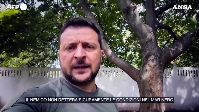 Ucraina, Zelensky: Nemico non dettera' le condizioni nel Mar Nero
