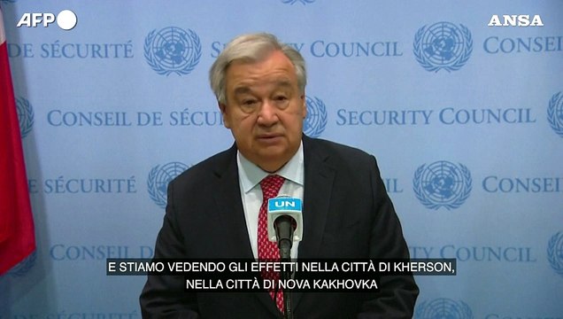 Ucraina, Guterres: Distruzione diga altra devastante conseguenza invasione russa
