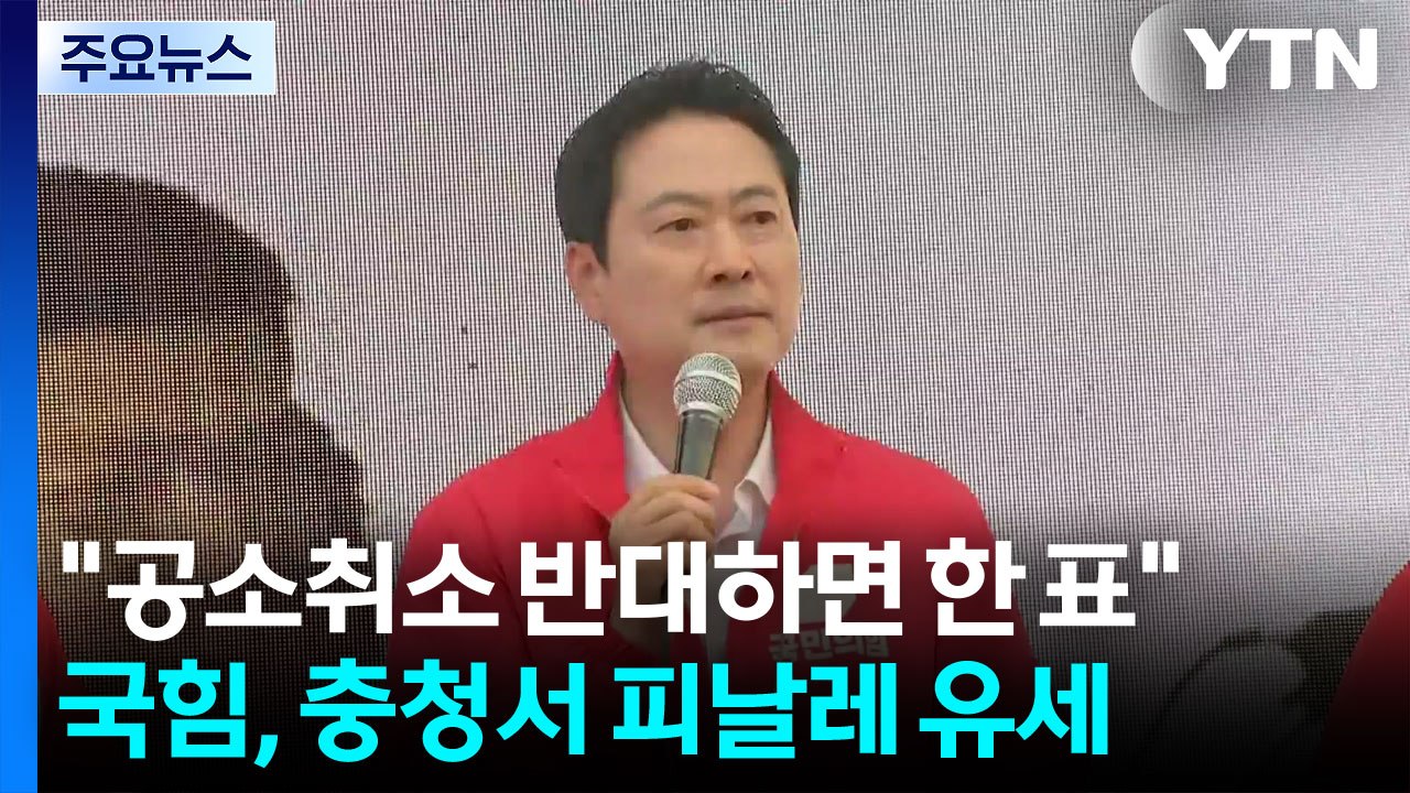 "공소취소 반대하면 한 표"...국힘, 충청서 피날레 유세 / YTN