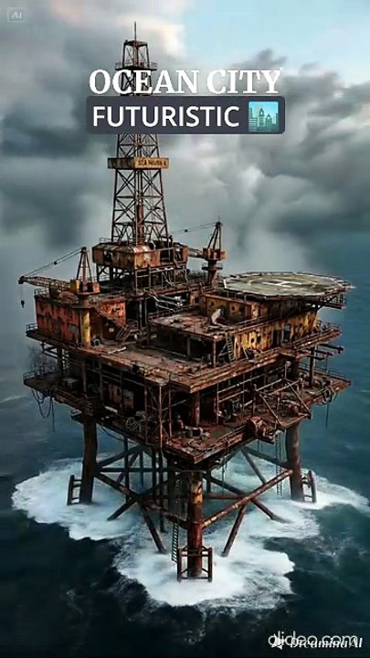 INSANE Oil Rig Transformation 😱 Futuristic Ocean City