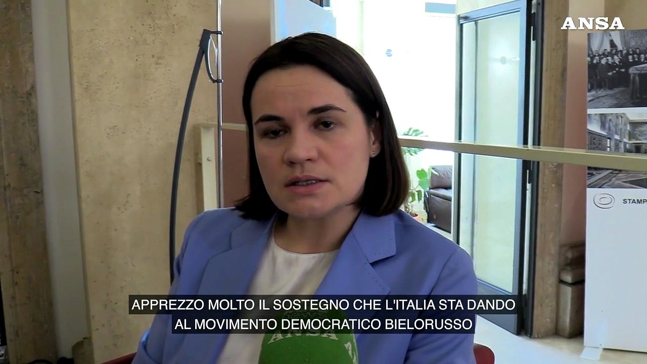 Bielorussia, Tikhanovskaya: "Apprezzo molto il sostegno dell'Italia"