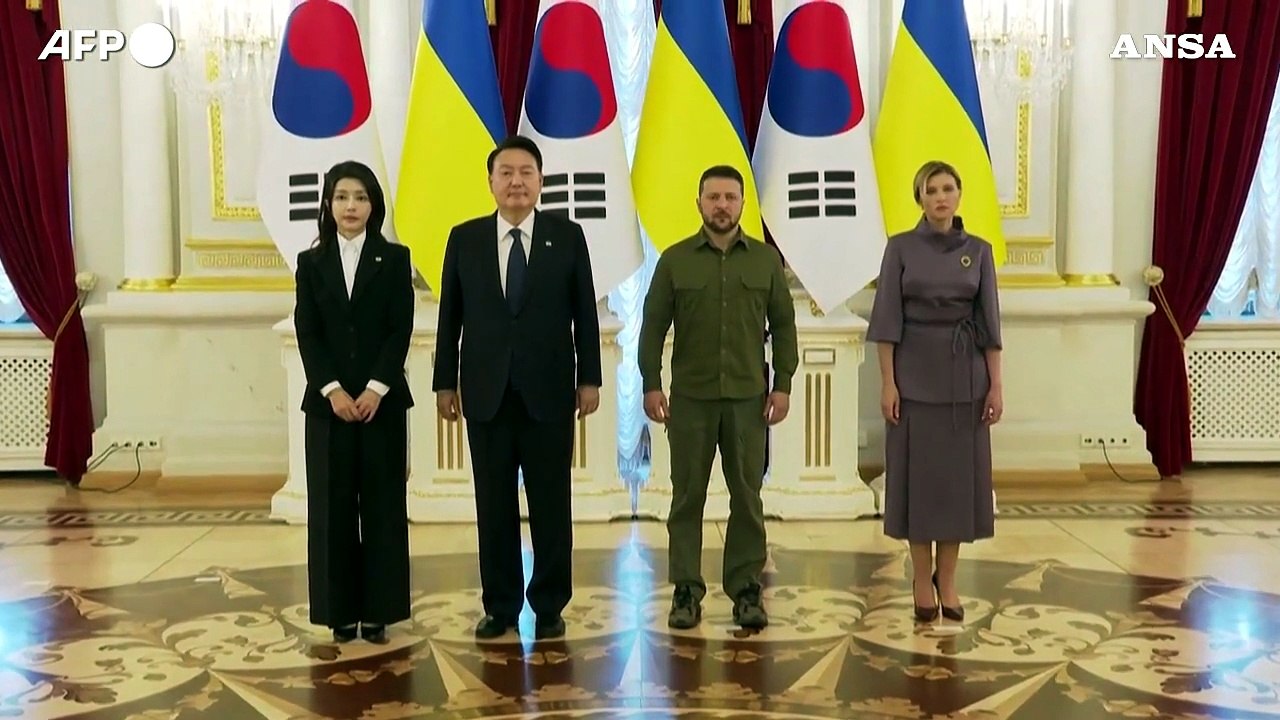 Ucraina, il presidente sudcoreano Yoon incontra Zelensky a Kiev