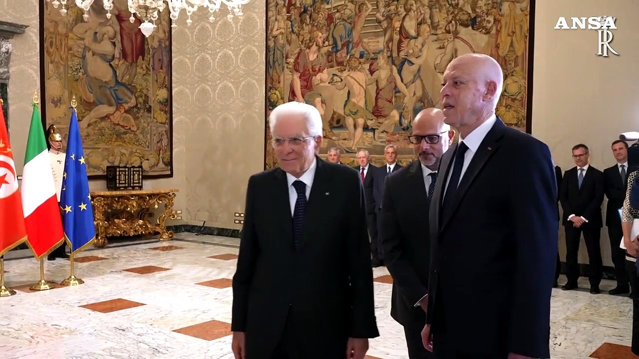 Mattarella riceve al Quirinale il presidente della Repubblica tunisina