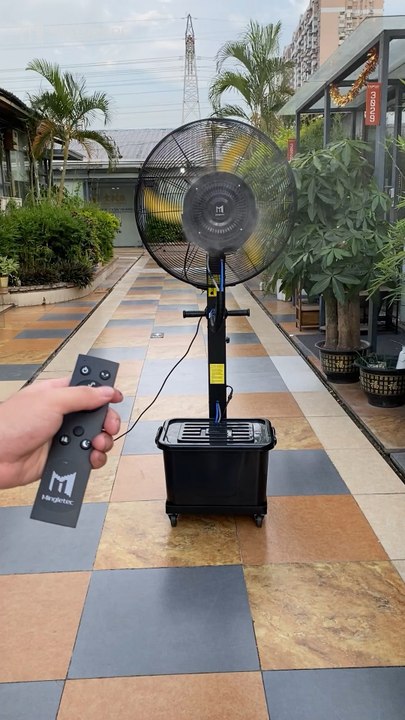 Mingletec Most Energy Efficient BLDC Mist Fan #Mingletec #bldcfan #mistfan #coolingfan #factory