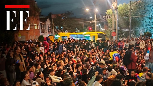 Marcha multitudinaria de apoyo a Iván Cepeda en Bogotá