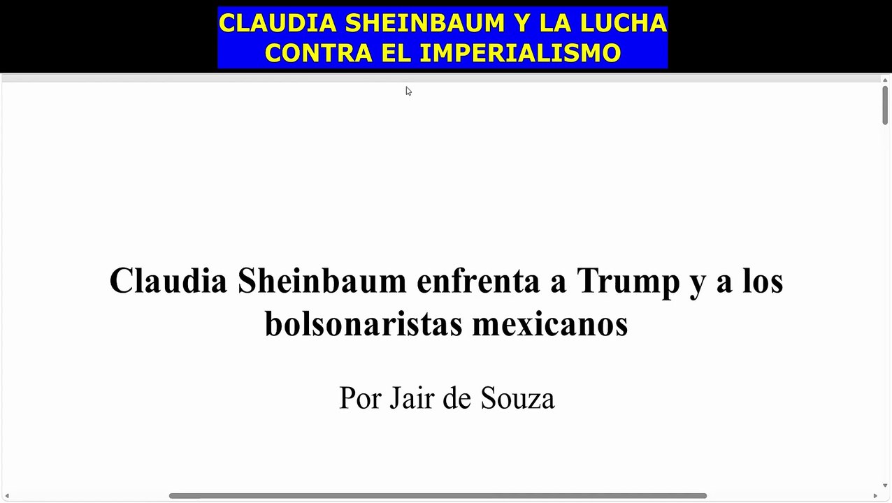 Claudia Sheinbaum, el imperialismo y los traidores de la patria