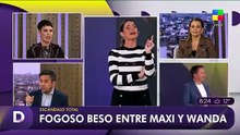 Wanda Nara y Maxi López protagonizaron un apasionado beso y estallaron las redes
