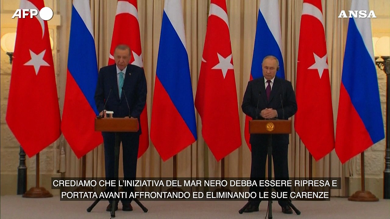 Erdogan: "Nuovo pacchetto di proposte per rilanciare l'accordo sul grano"