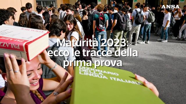 Maturita' 2023: ecco le tracce della prima prova