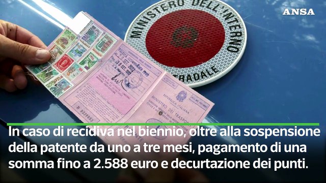 Stretta su alcol e cellulari, e' il nuovo Codice della strada
