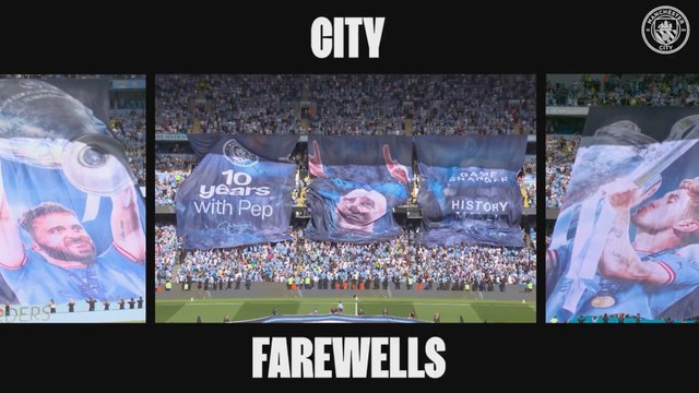 Pep Guardiola and Bernardo Silva say farewell to Manchester