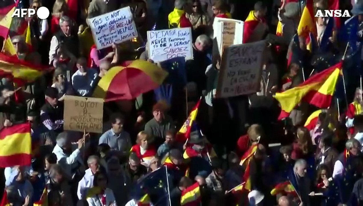 Spagna, in migliaia a Madrid contro l'amnistia per i separatisti catalani