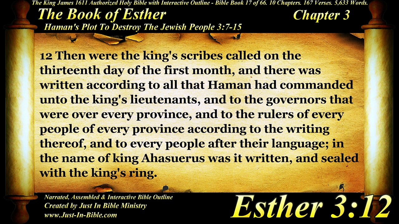 Esther Complete | Bible Book 15 | The Holy Bible | KJV HD Audio Video Read Along