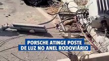 Porsche atinge poste de luz no Anel Rodoviário