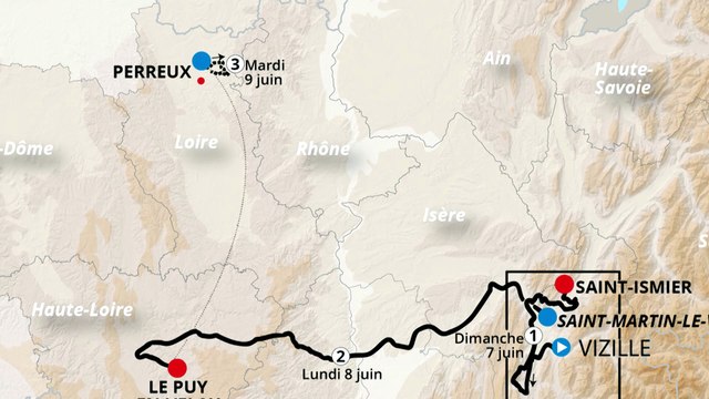 Le parcours du Tour Auvergne - Rhône-Alpes 2026 - Cyclisme - Tour Auvergne - Rhône-Alpes