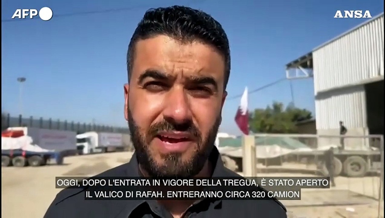 Gaza, scatta la tregua: dall'Egitto piu' di 300 camion con aiuti