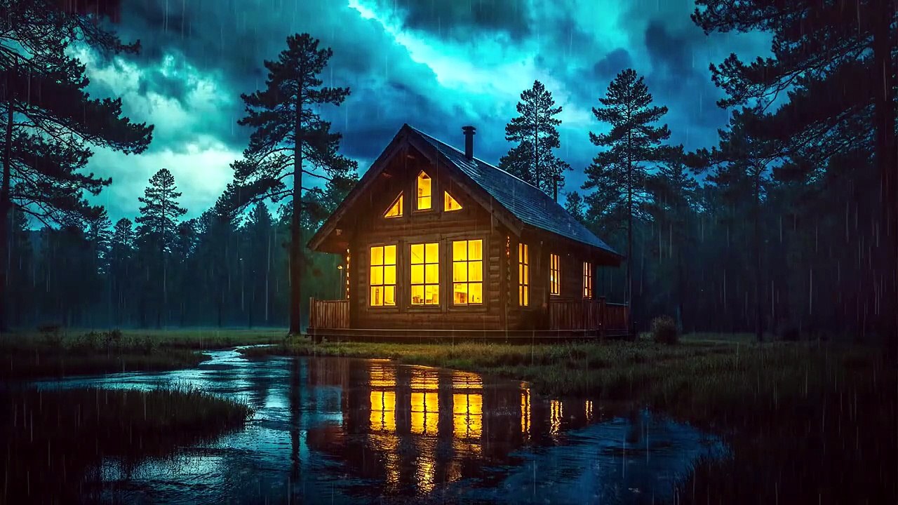 Pluie sur Cabane en Bois _ Sommeil Profond & Relaxation