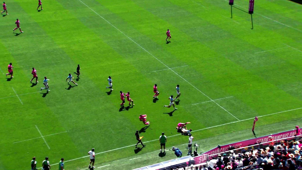 TOP 14 - Essai de Léo BARRE (SFP) - Stade Français Paris - Aviron Bayonnais