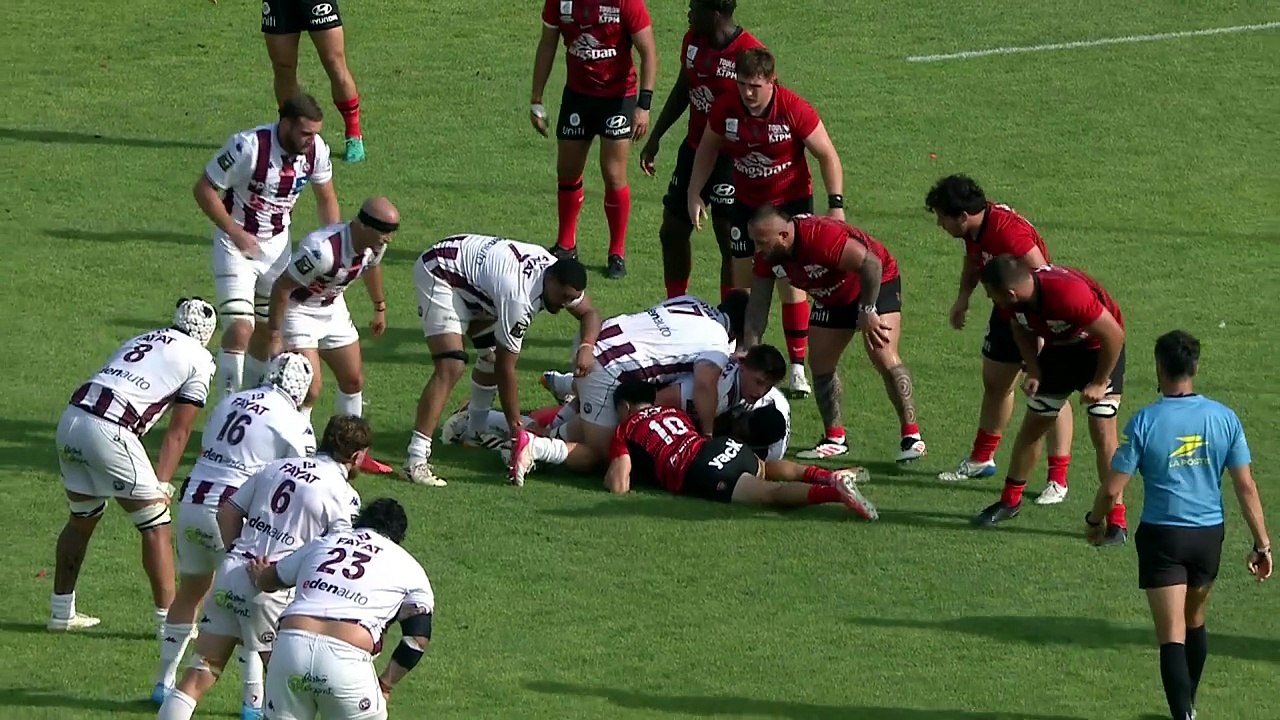 TOP 14 - Essai de Romain BUROS (UBB) - RC Toulon - Union Bordeaux-Bègles