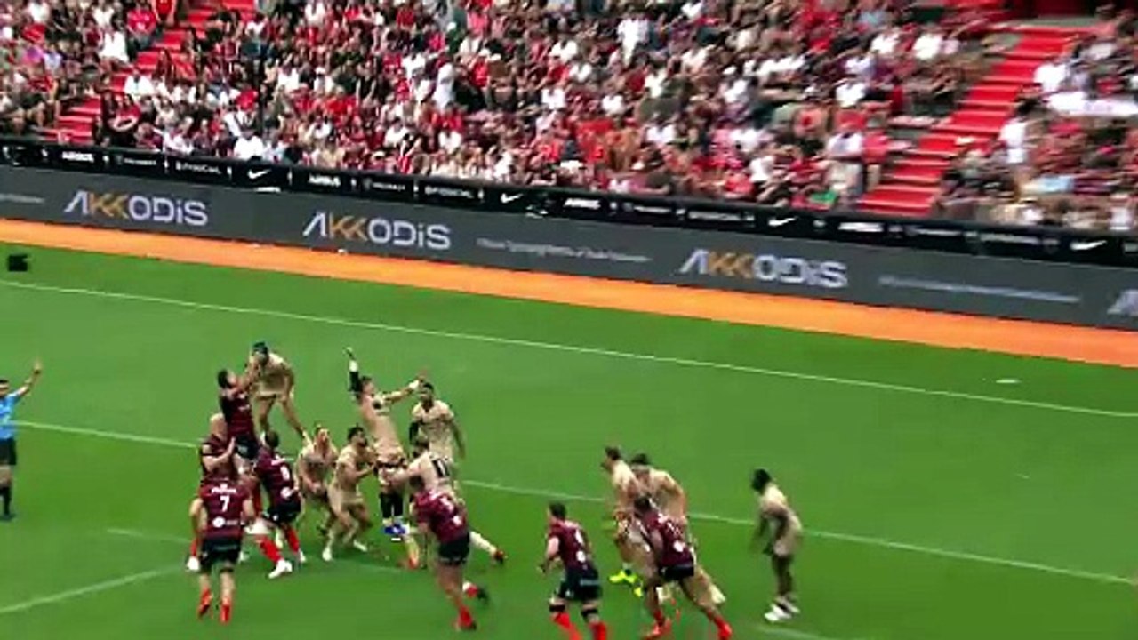 TOP 14 - Essai de Joel MERKLER (ST) - Stade Toulousain - LOU Rugby