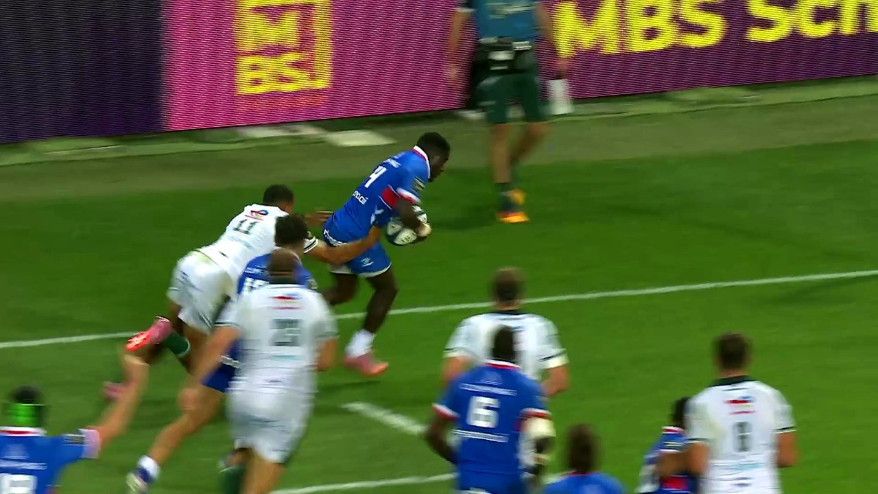 TOP 14 - Essai de Gabriel NGANDEBE (MHR) - Montpellier Hérault Rugby - Section Paloise