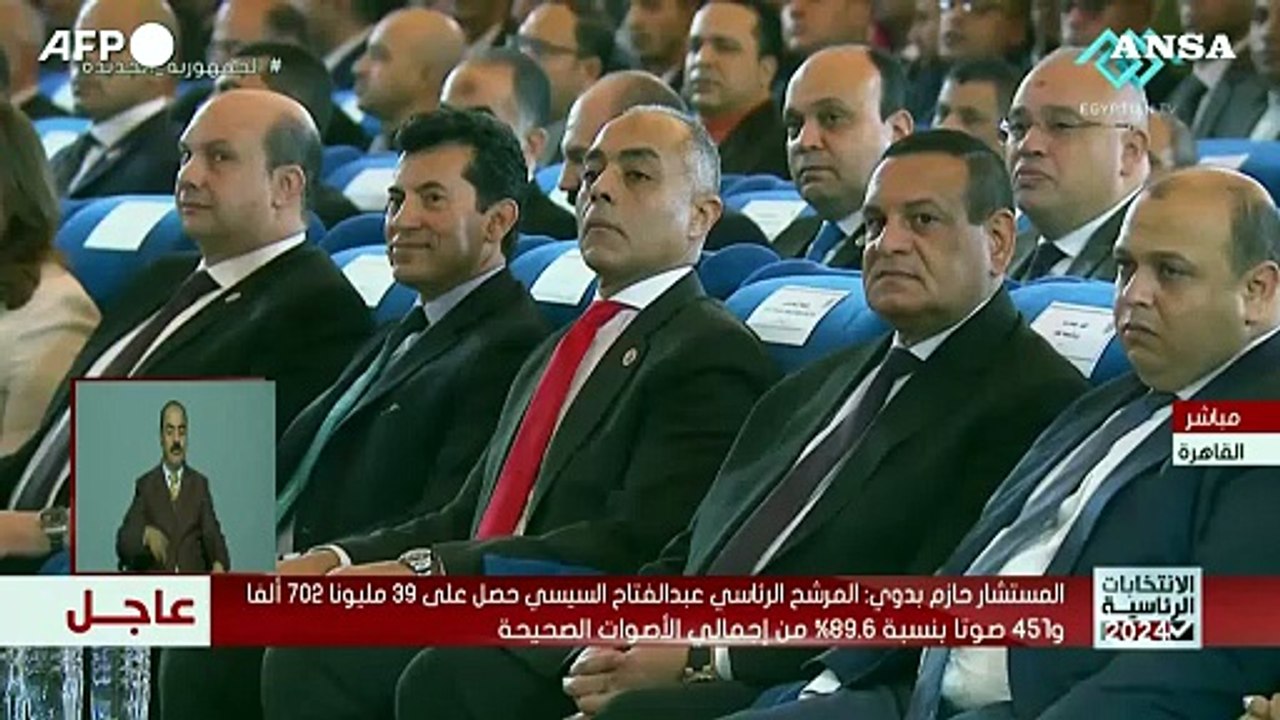 Egitto: Al Sisi confermato per il terzo mandato con l'89,6%