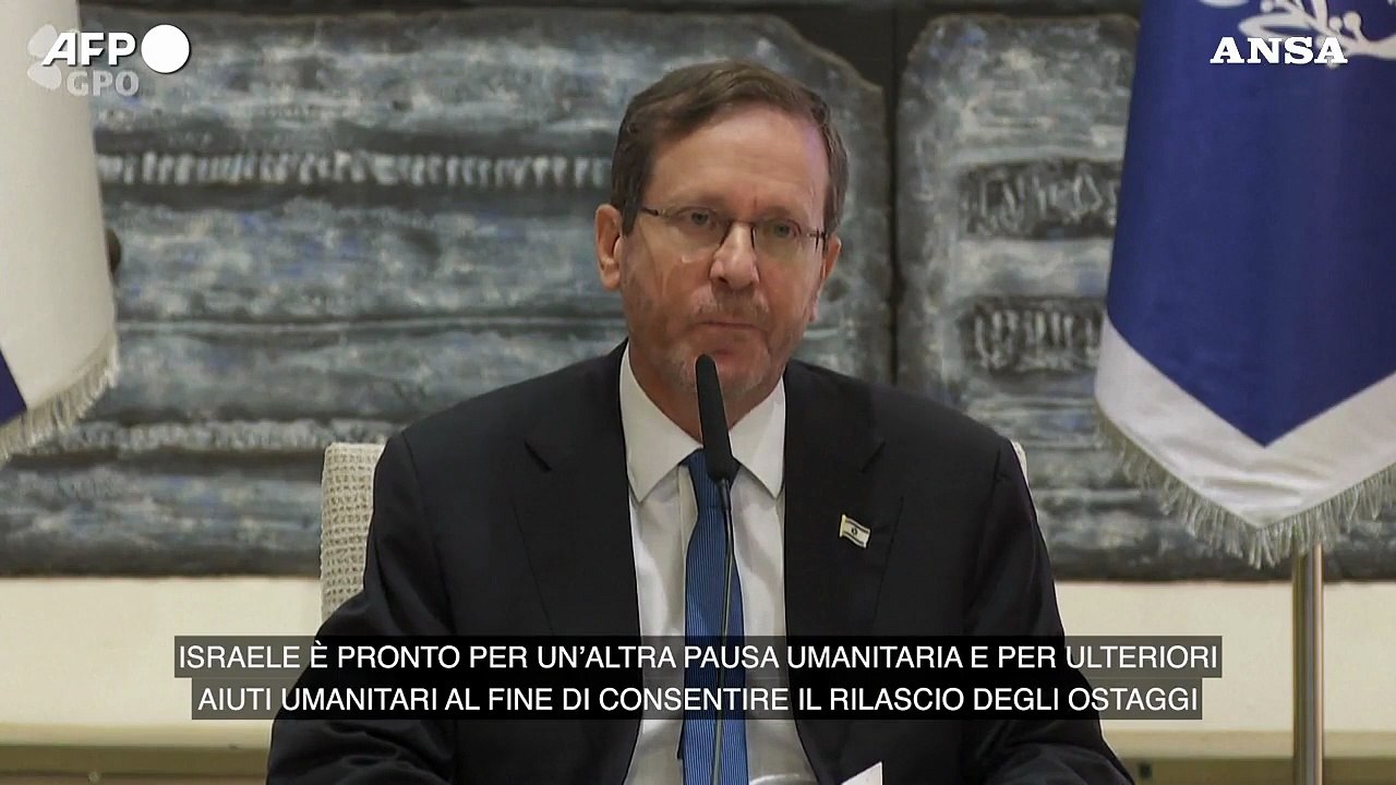 Herzog: "Israele pronto a nuova pausa umanitaria per ostaggi"