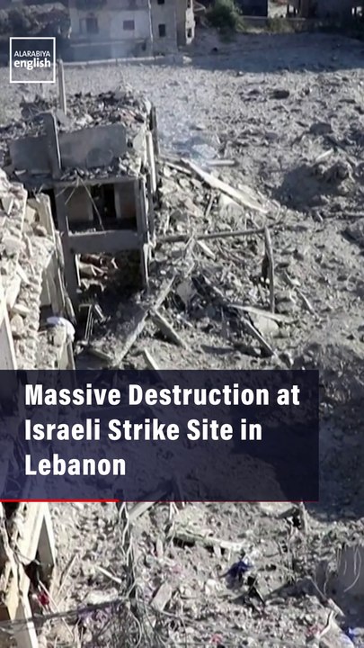 Massive Destruction At Israeli Strike Site In Lebanon